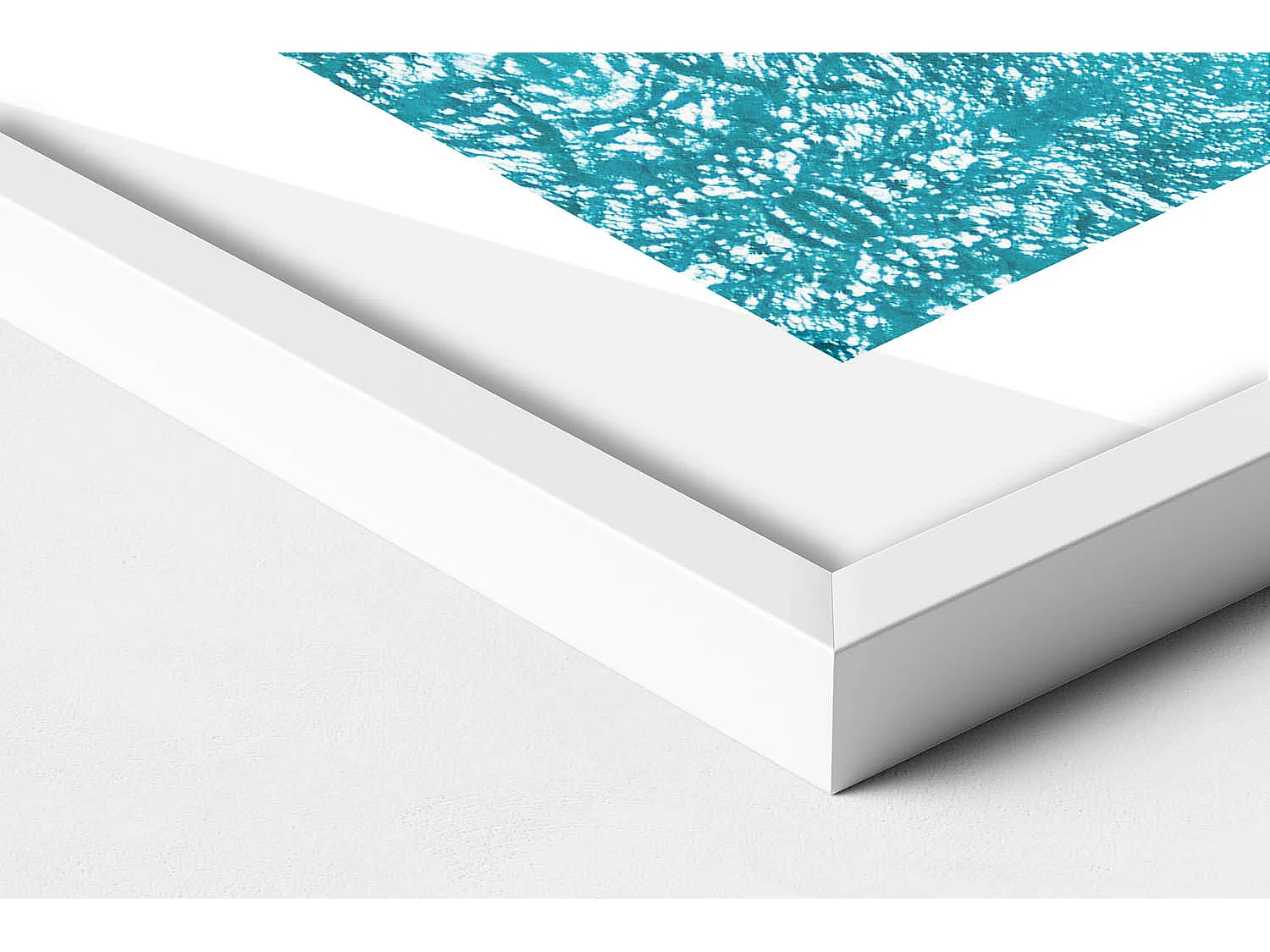 Tableau décoratif avec cadre blanc, Gens de la plage de la mer 70 x 100 cm– Parfait pour le salon ou la chambre