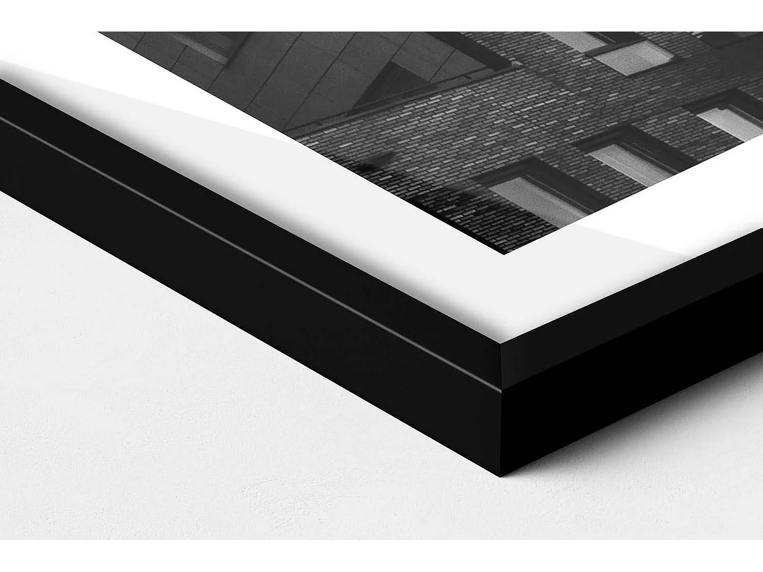 Dekoratives Gemälde mit schwarzem Rahmen, Architektur in Amsterdam 60 x 80 cm – Perfekt für das Wohn- oder Schlafzimmer