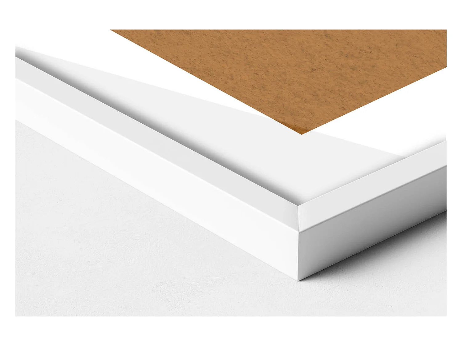 Tableau décoratif avec cadre blanc, Composition bohème abstraite 70 x 100 cm– Parfait pour le salon ou la chambre