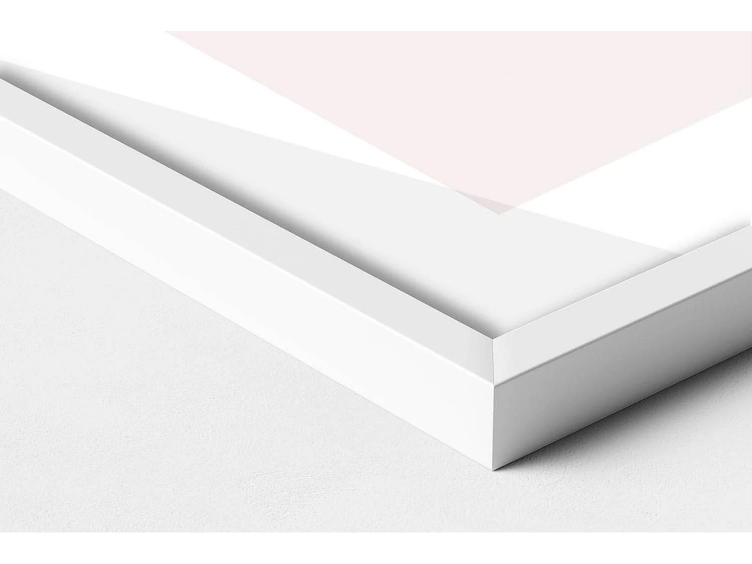 Tableau décoratif avec cadre blanc, Formes bohèmes avec de l'or 70 x 100 cm– Parfait pour le salon ou la chambre