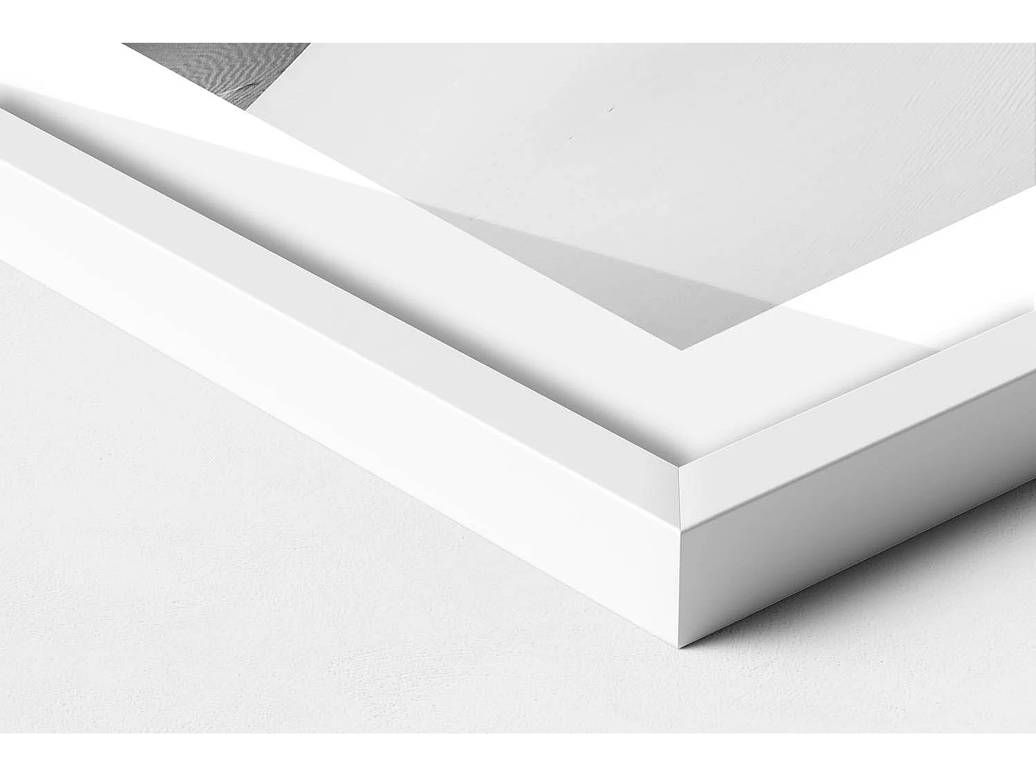 Dekoratives Gemälde mit weißem Rahmen, minimalistische schwarz-weiße Wüstenlandschaft 70 x 50 cm – perfekt für das Wohn- oder Schlafzimmer