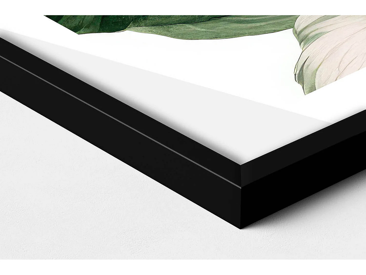 Cuadro decorativo con marco negro, Naturaleza bohemia con cereales 50 x 50 cm - Perfecto para el salón o el dormitorio