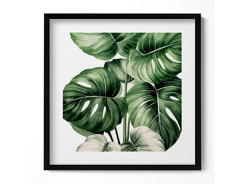 Dekoratives Gemälde mit schwarzem Rahmen, böhmische Natur mit Getreide 50 x 50 cm – perfekt für das Wohn- oder Schlafzimmer