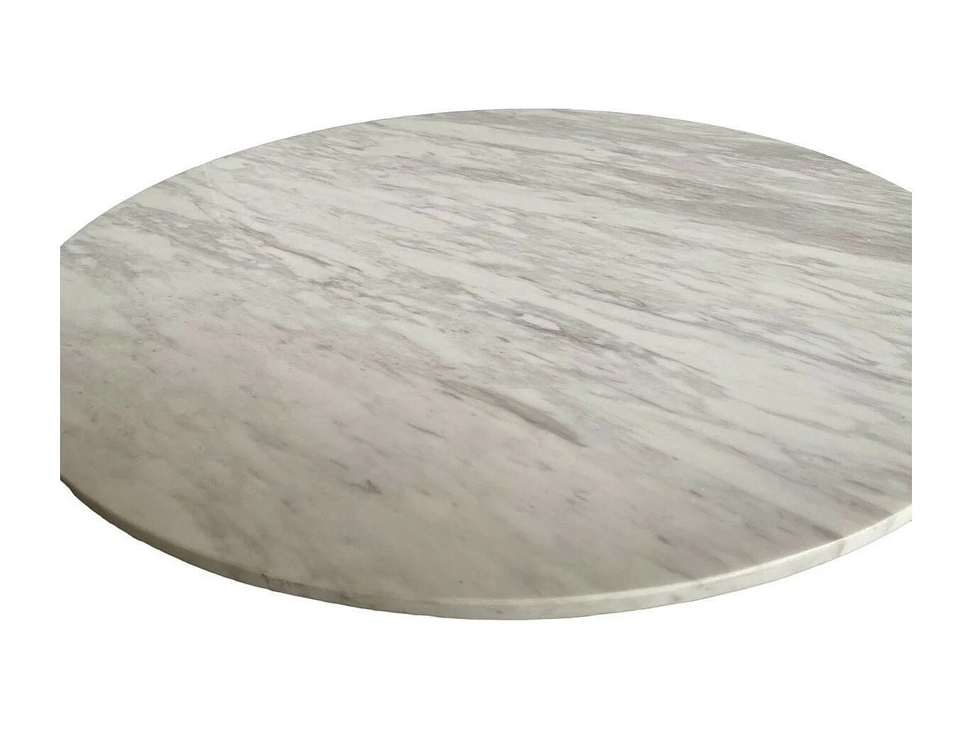 ARAL - Table Basse en Marbre Blanc avec Pieds Dorés