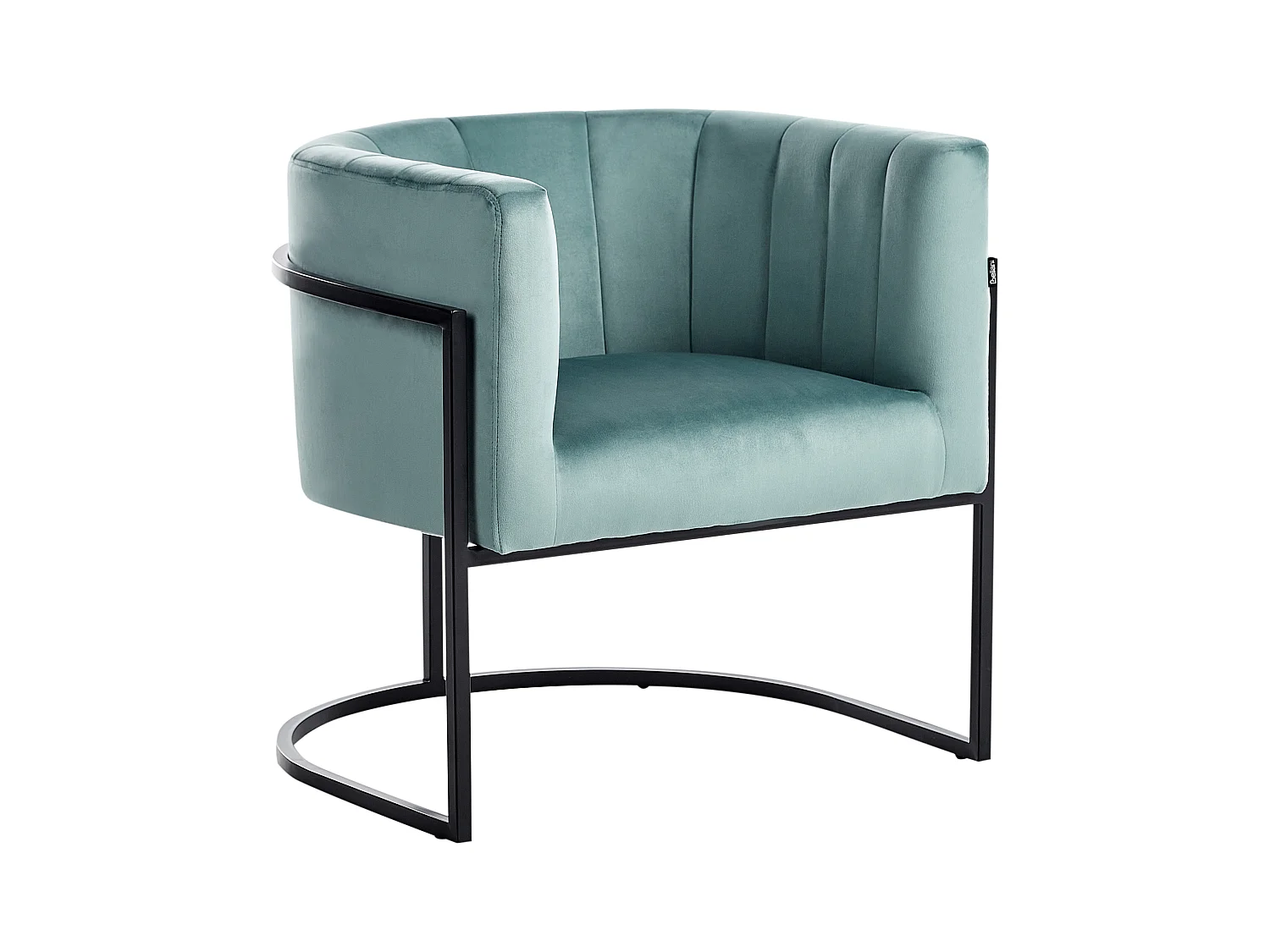 Fauteuil LARVIK II Velours Vert menthe