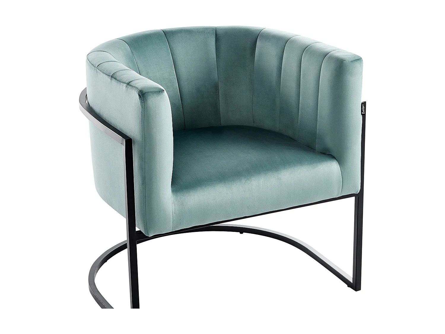 Fauteuil LARVIK II Velours Vert menthe