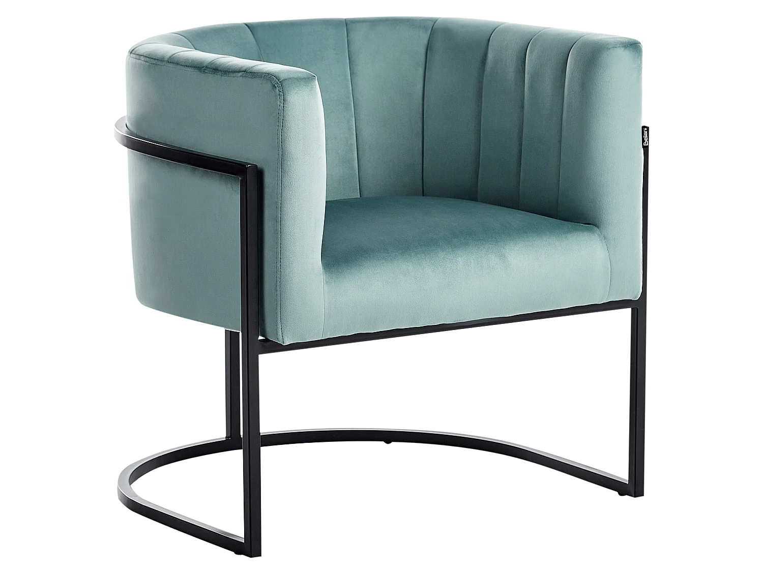Fauteuil LARVIK II Velours Vert menthe