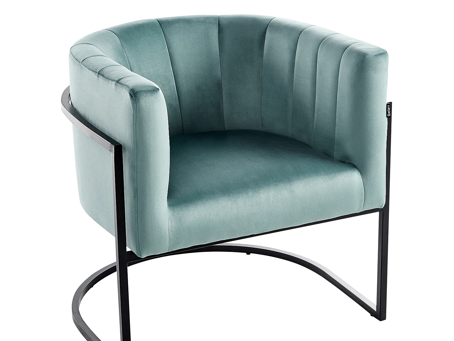 Fauteuil LARVIK II Velours Vert menthe