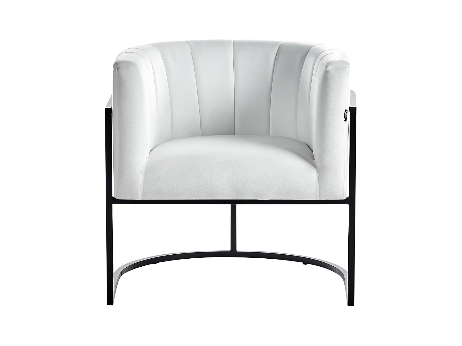 Fauteuil LARVIK II Velours Blanc