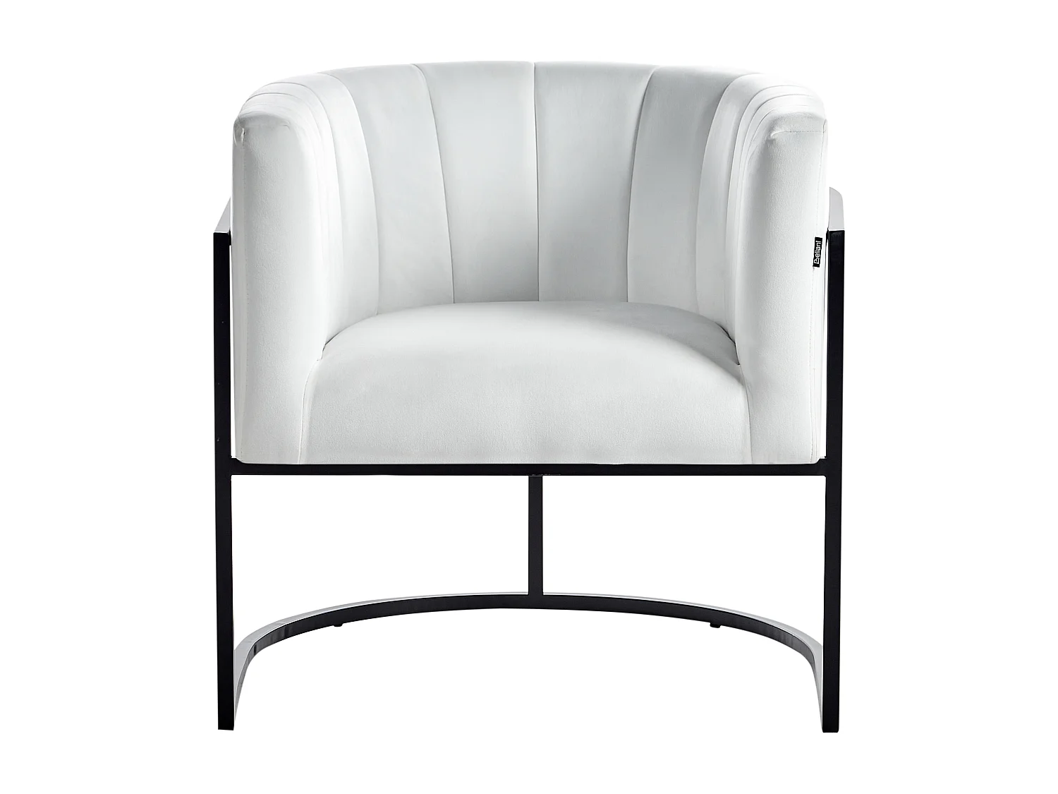 Sessel LARVIK II Samtstoff Weiss