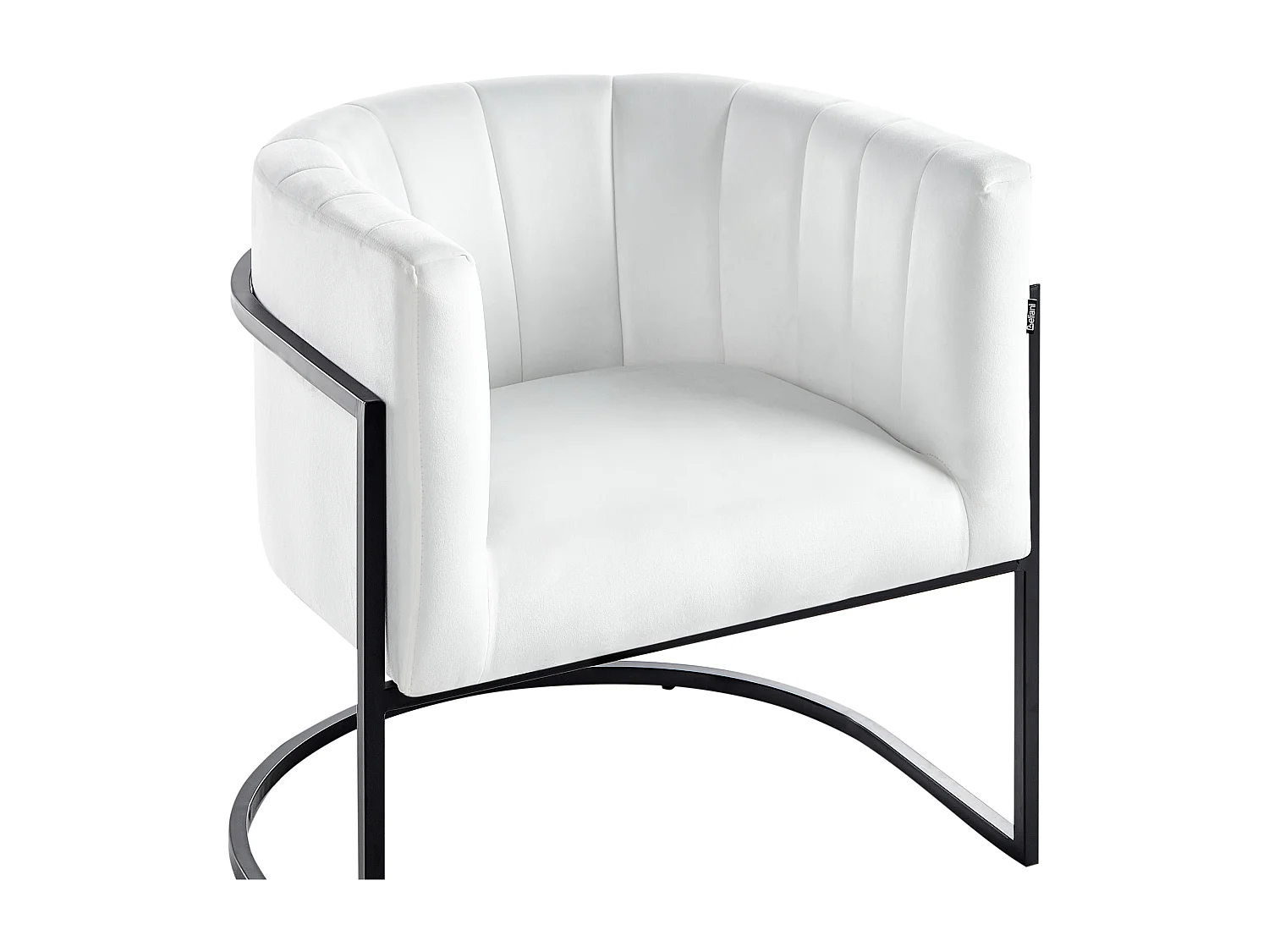 Sessel LARVIK II Samtstoff Weiss