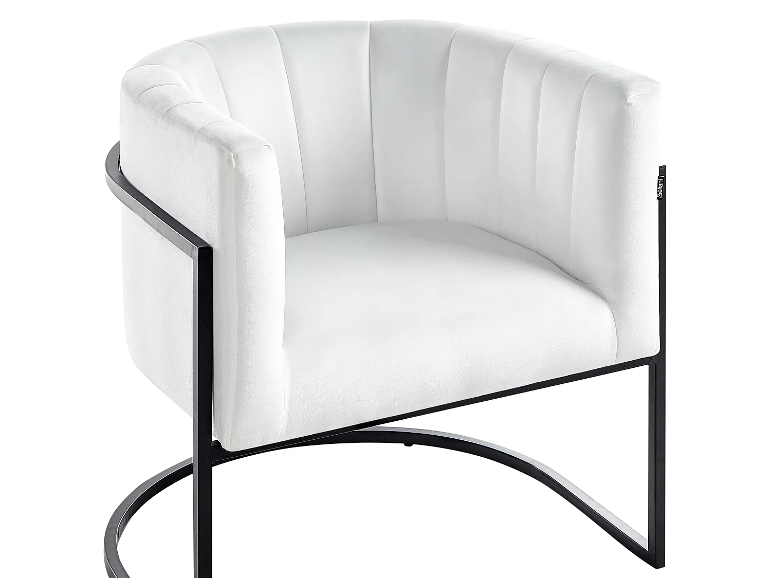 Armchair LARVIK II Velvet White