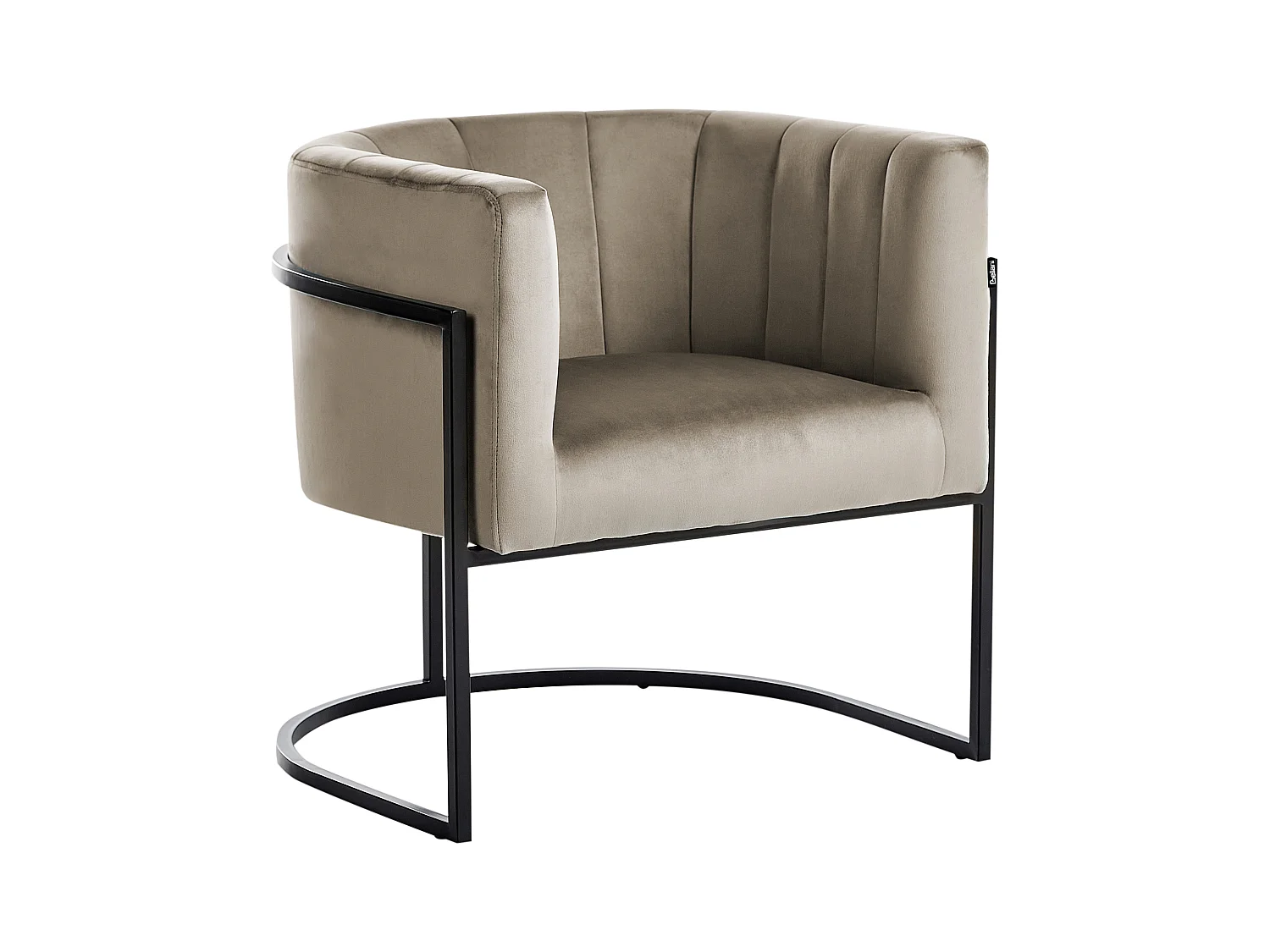 Fauteuil LARVIK II Velours Taupe