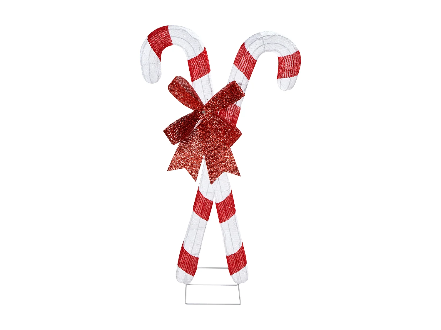 Outdoor Weihnachtsbeleuchtung LED rot / weiss Zuckerstangen 90 cm OLASVIK