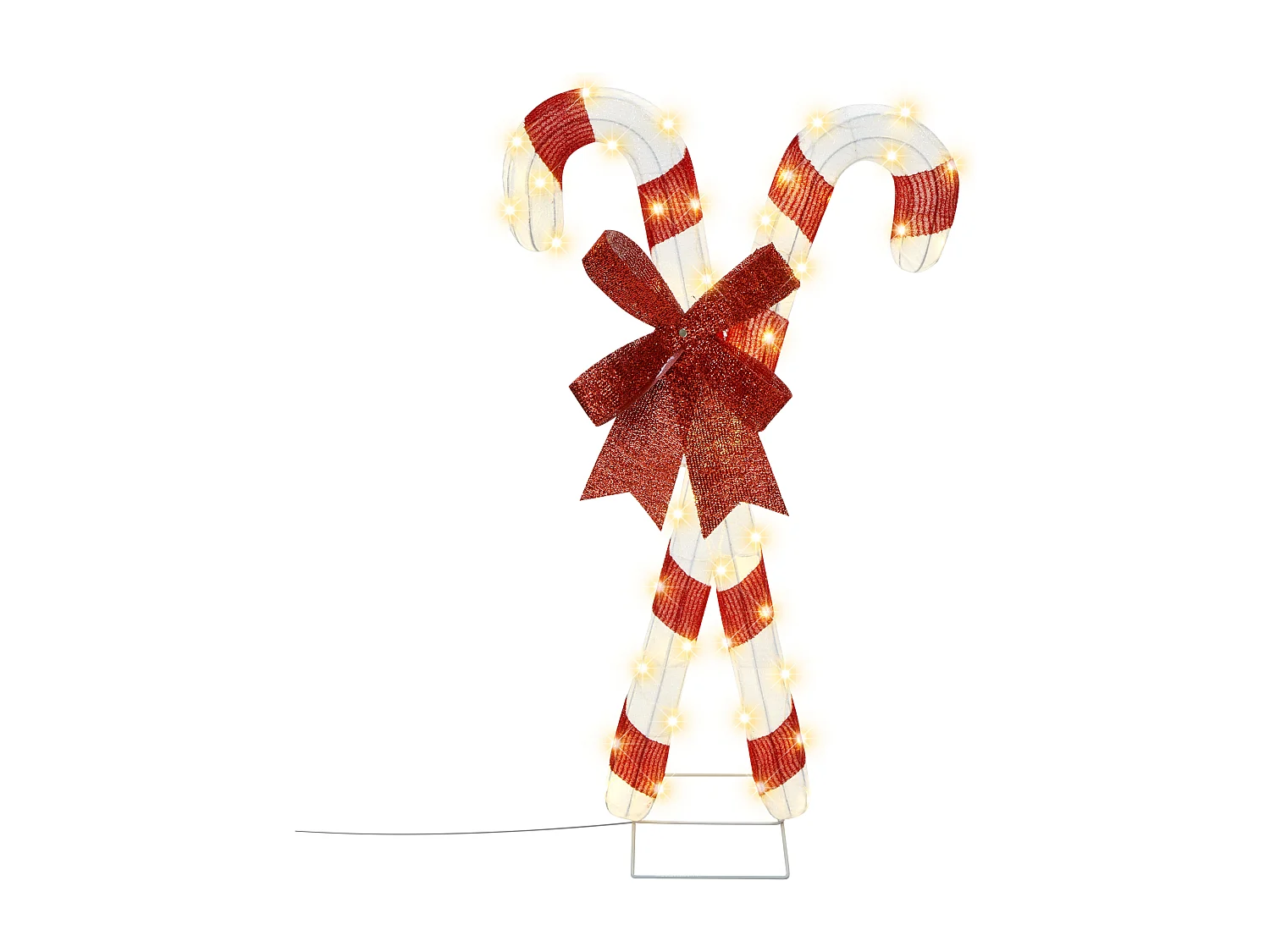 Outdoor Weihnachtsbeleuchtung LED rot / weiss Zuckerstangen 90 cm OLASVIK