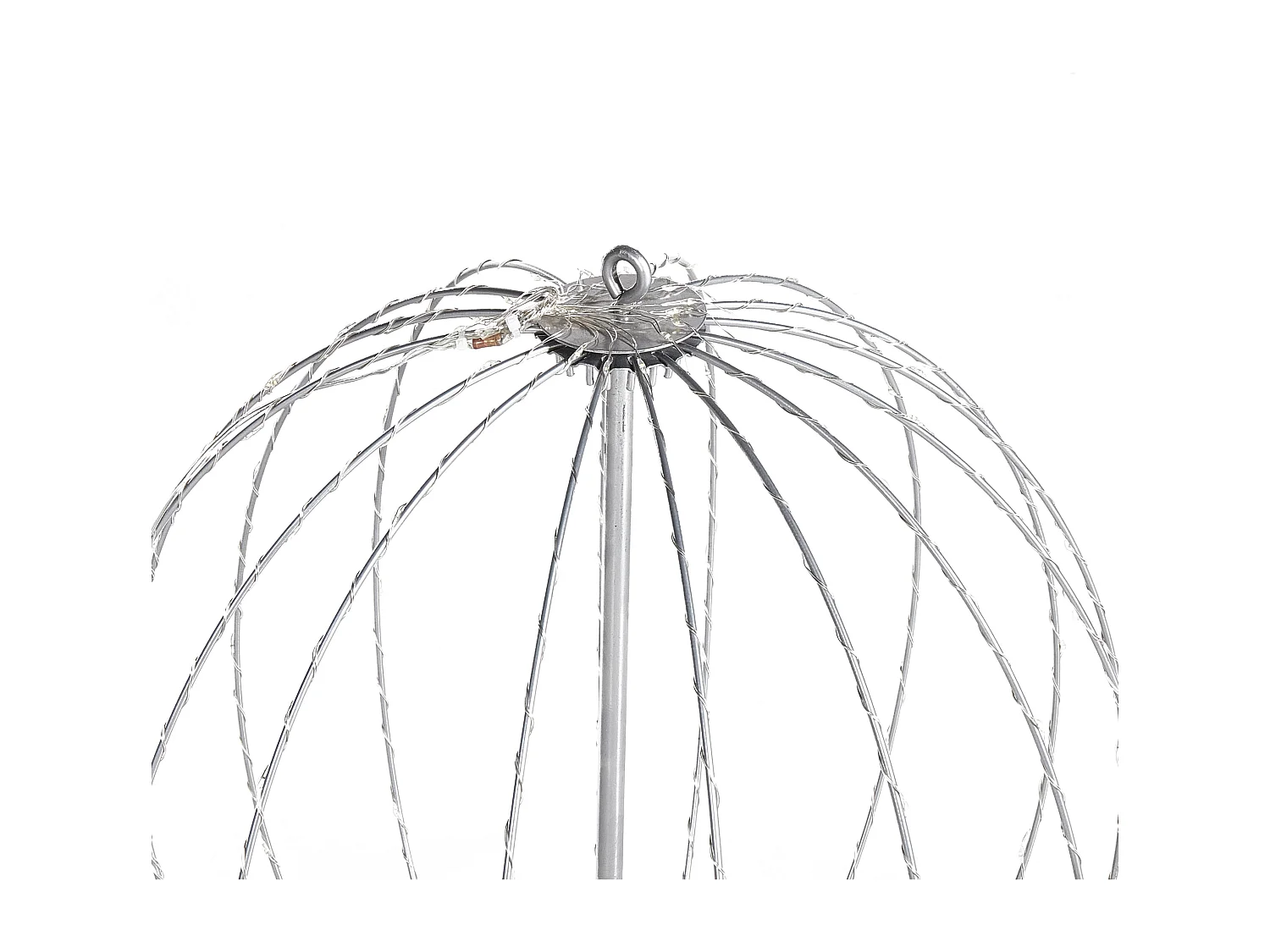 Dekoracja ogrodowa wisząca LED bombka 42 cm srebrna HOSFOS