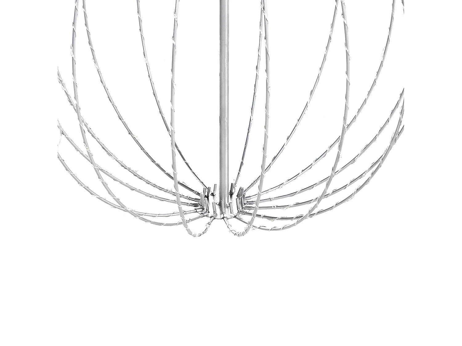 Dekoracja ogrodowa wisząca LED bombka 42 cm srebrna HOSFOS
