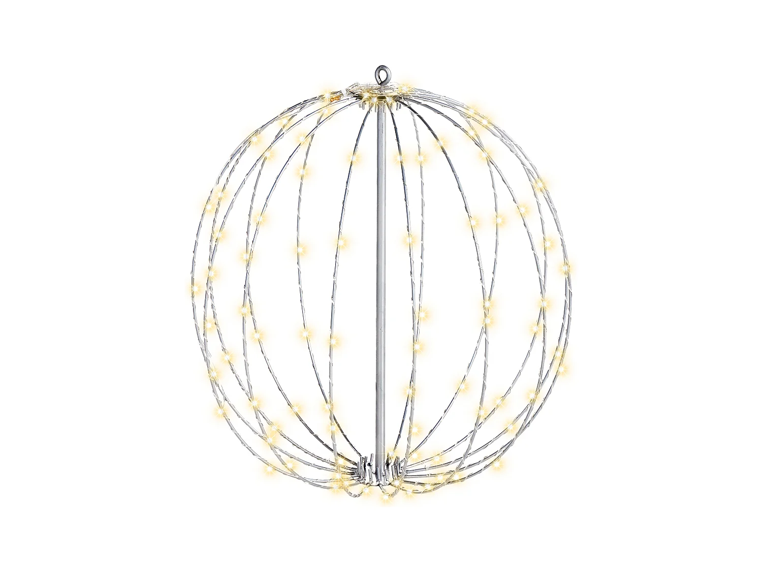 Décoration suspendue pour l'extérieur LED HOSFOS Boule de cristal 42 cm Argenté