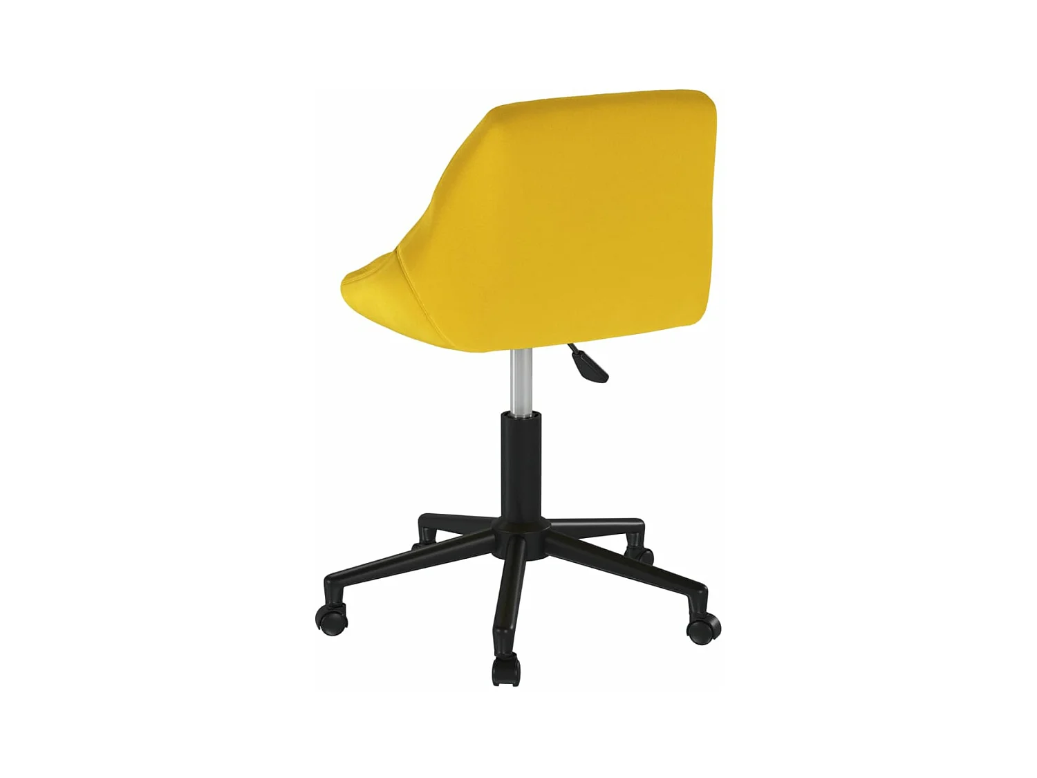 Chaise pivotante de bureau Jaune moutarde Velours