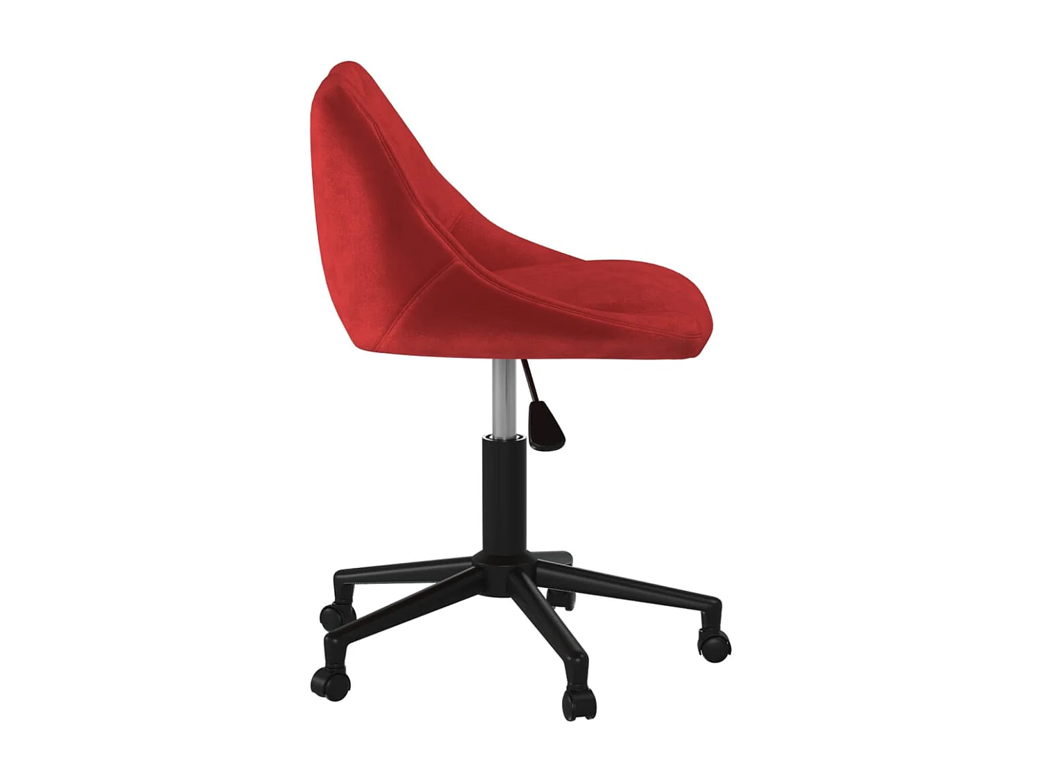Chaise pivotante de bureau Rouge bordeaux Velours