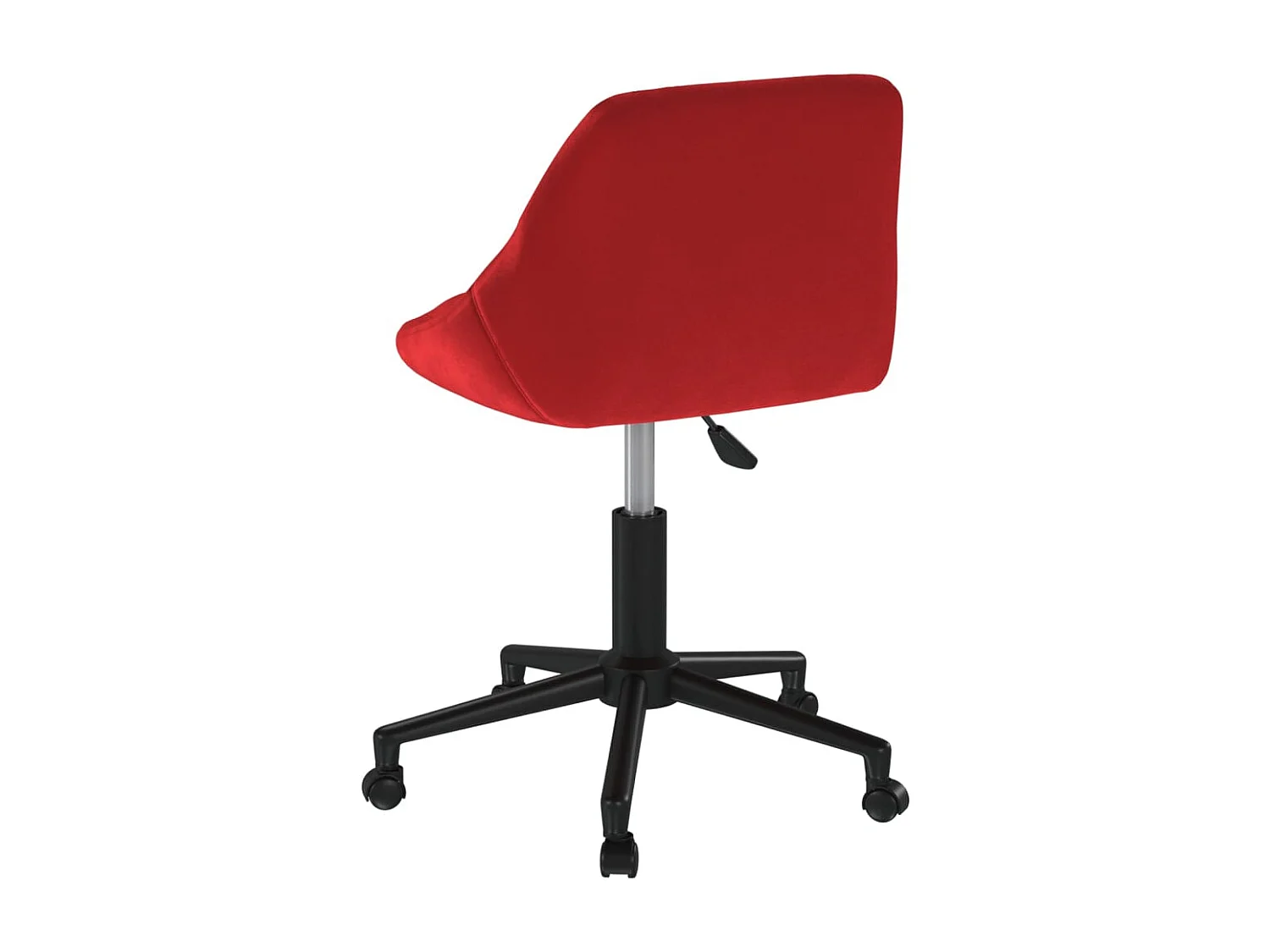 Chaise pivotante de bureau Rouge bordeaux Velours