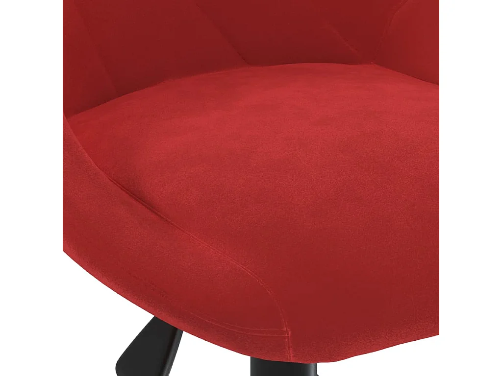 Chaise pivotante de bureau Rouge bordeaux Velours