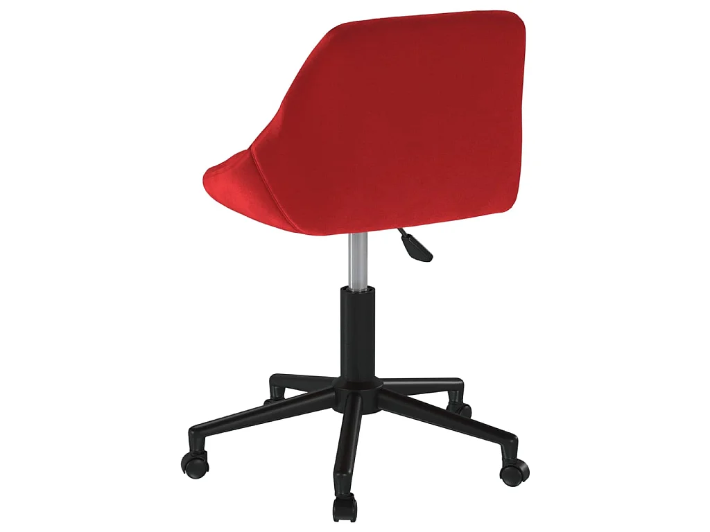 Chaise pivotante de bureau Rouge bordeaux Velours