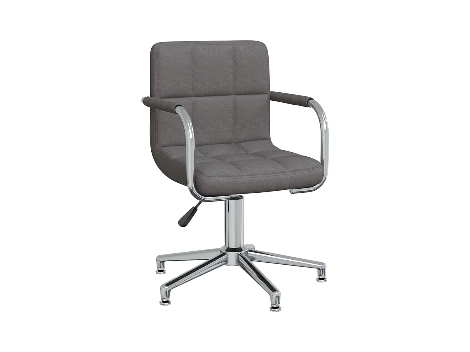 Chaise pivotante de bureau Gris foncé Tissu