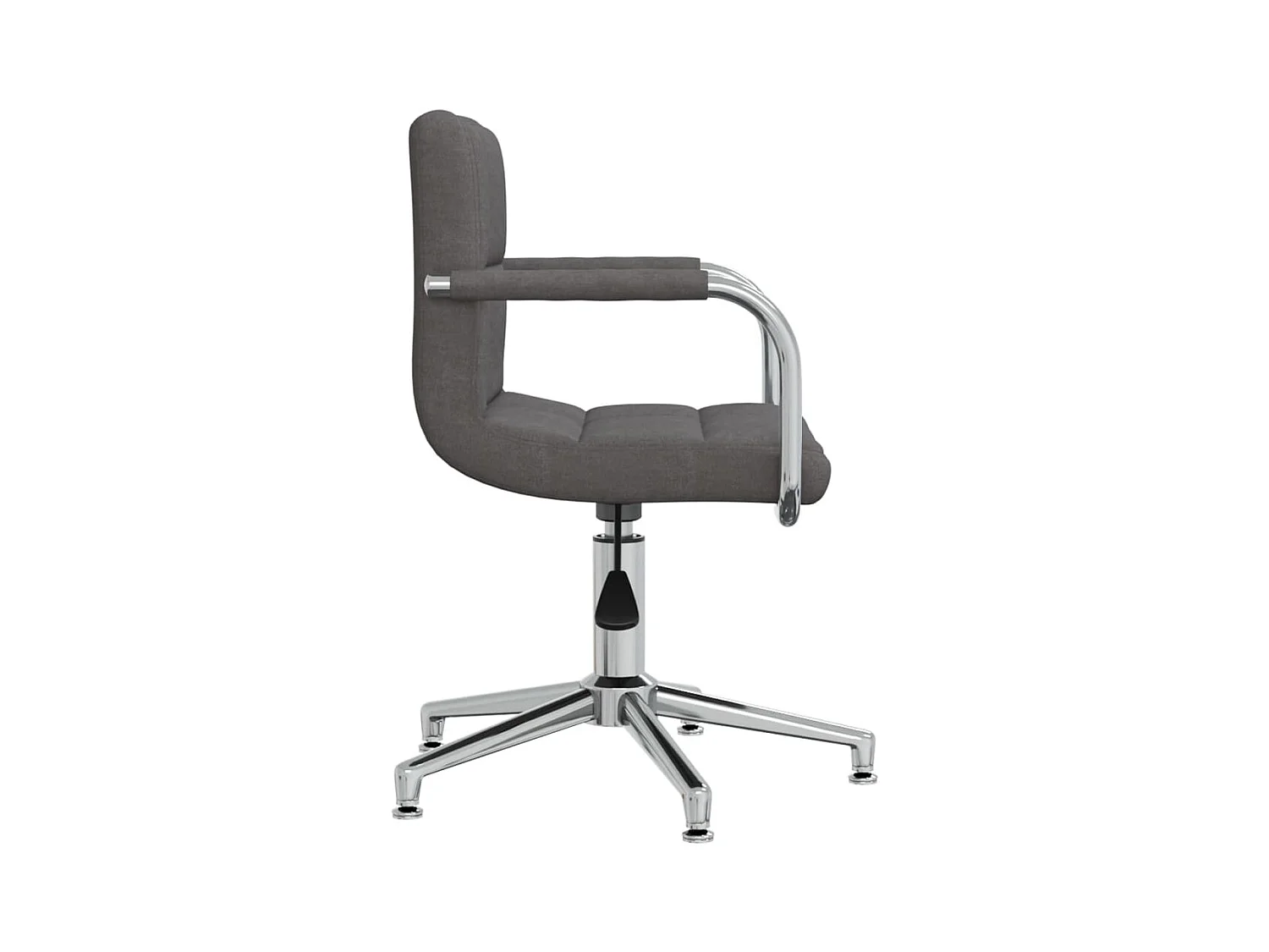 Chaise pivotante de bureau Gris foncé Tissu