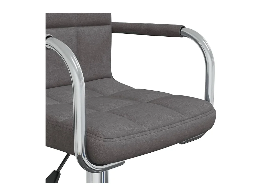 Chaise pivotante de bureau Gris foncé Tissu