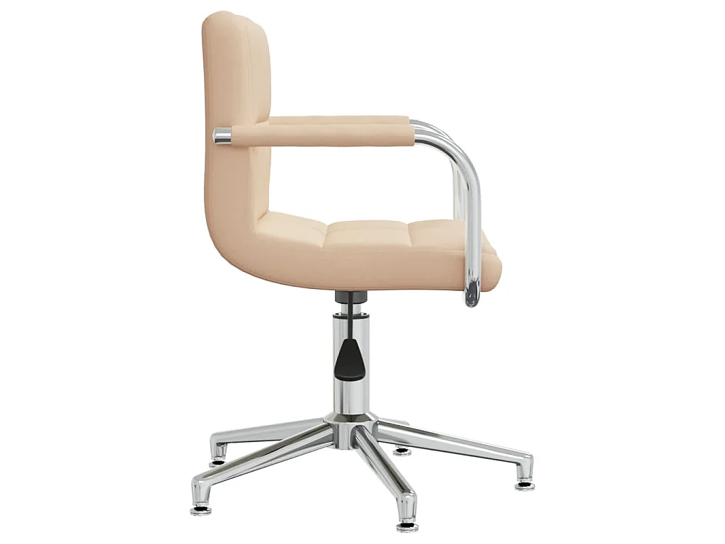 Obrotowe krzesło biurowe z tkaniny kremowego koloru Elegancki Design, Regulacja Wysokości, Obrót o 360 Stopni