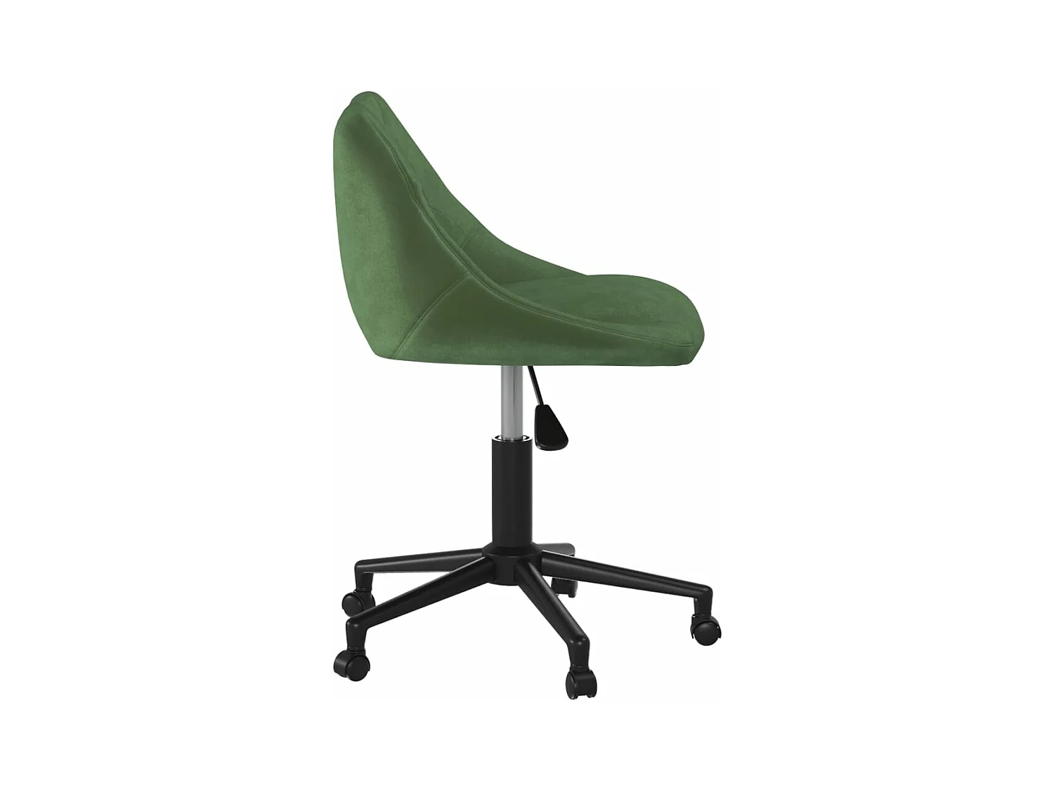 Chaise pivotante de bureau Vert foncé Velours
