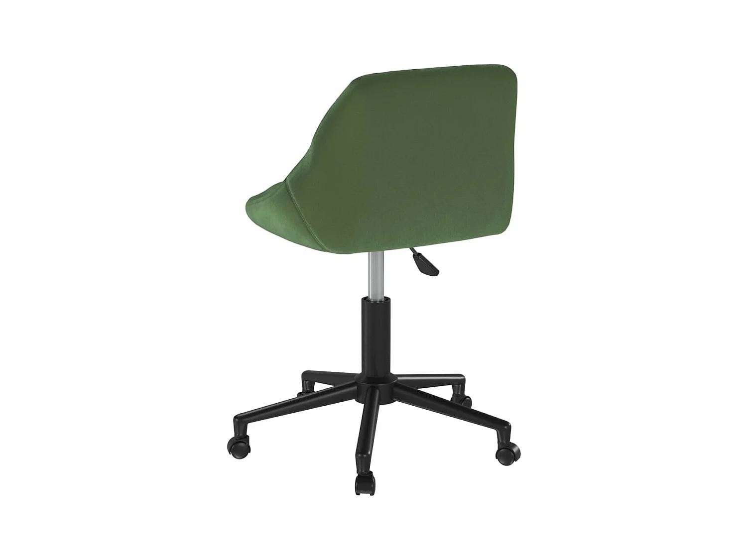 Chaise pivotante de bureau Vert foncé Velours