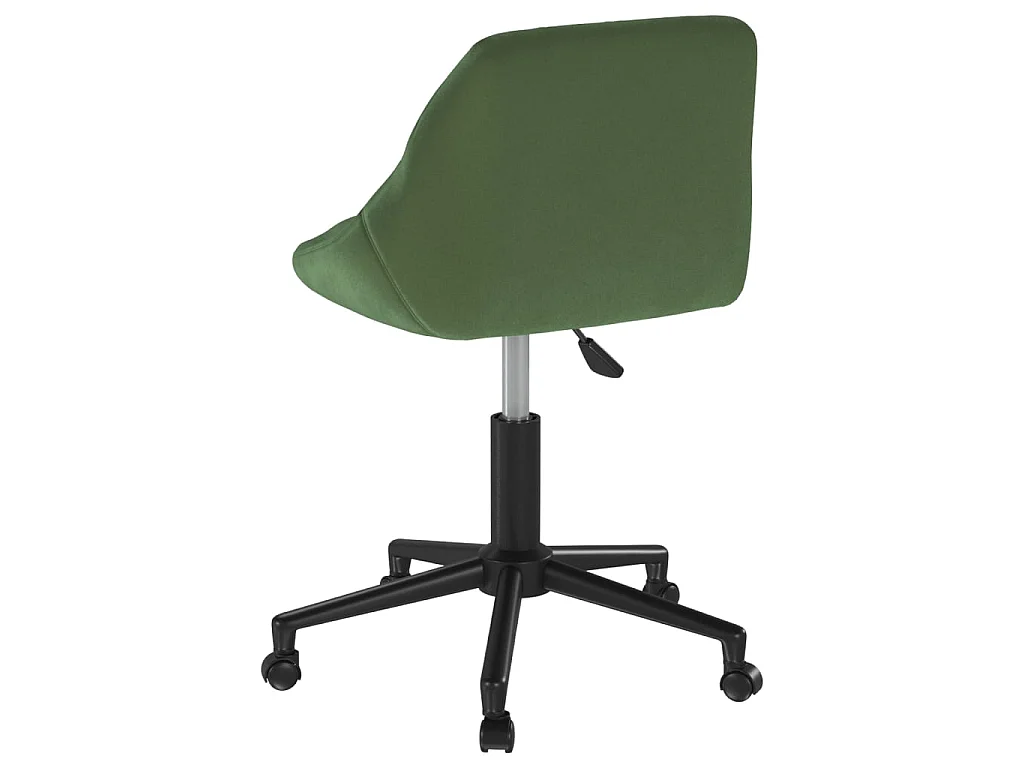 Chaise pivotante de bureau Vert foncé Velours