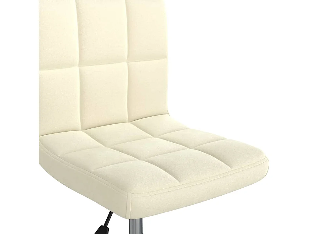 Sedia Girevole da Ufficio Crema in Velluto