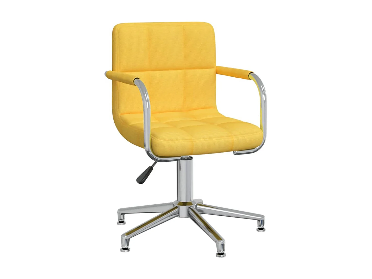 Chaise pivotante de bureau Jaune moutarde Tissu
