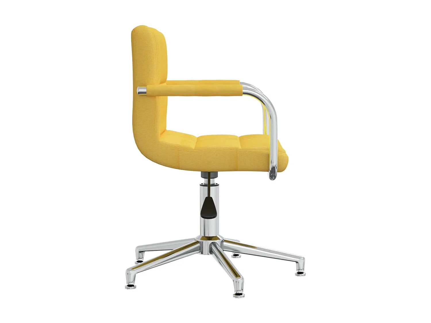 Chaise pivotante de bureau Jaune moutarde Tissu