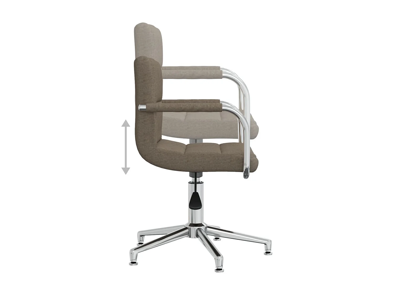 Chaise pivotante de bureau Taupe Tissu