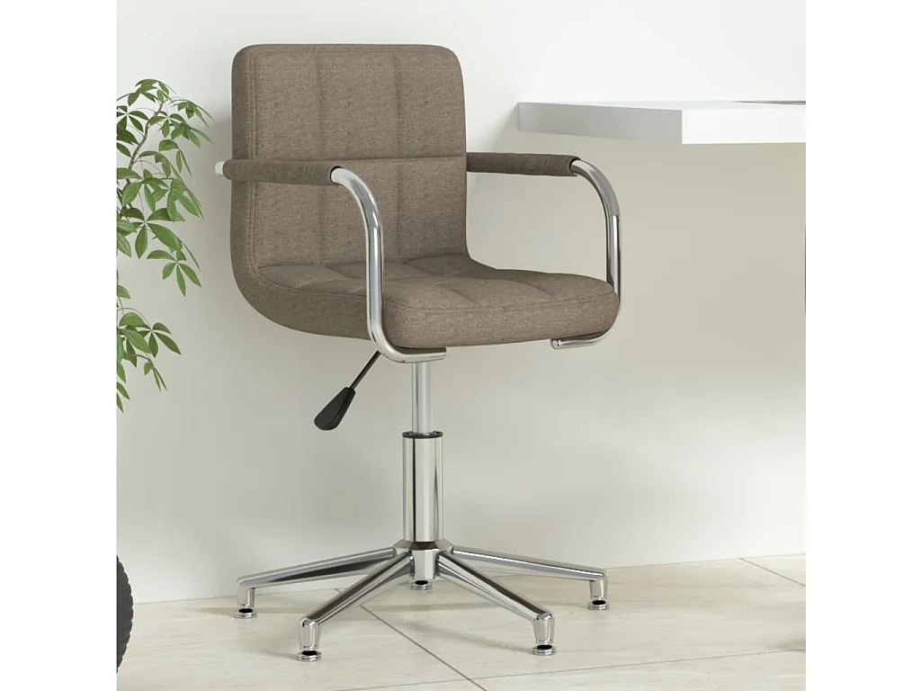 Obrotowe Biuro Krzesło Taupe Elegancki Design z Optymalnym Komfortem