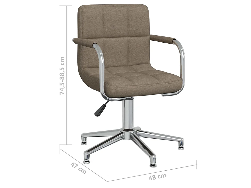 Obrotowe Biuro Krzesło Taupe Elegancki Design z Optymalnym Komfortem