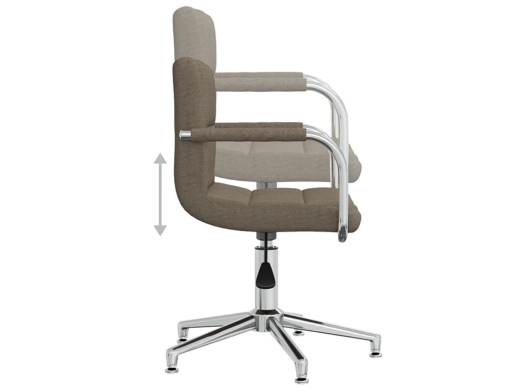 Obrotowe Biuro Krzesło Taupe Elegancki Design z Optymalnym Komfortem