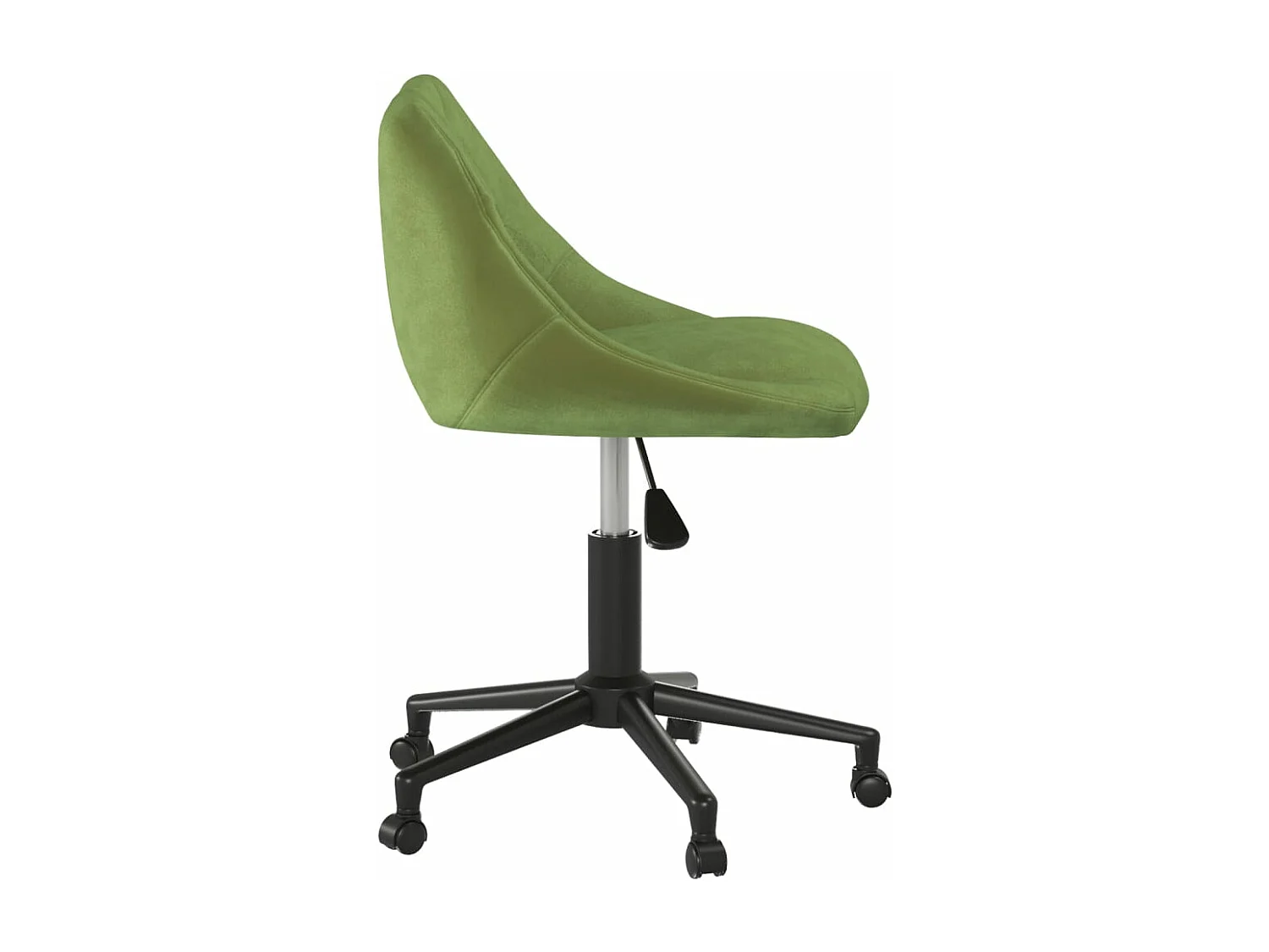 Sedia da Ufficio Girevole Verde Chiaro in Velluto