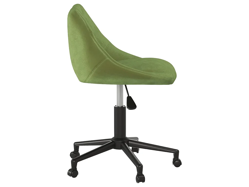 Sedia da Ufficio Girevole Verde Chiaro in Velluto