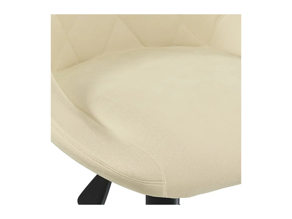 Chaise pivotante de bureau Crème Velours