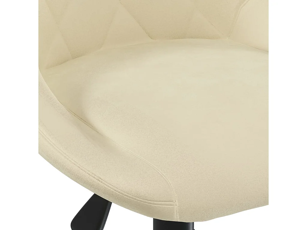 Chaise pivotante de bureau Crème Velours