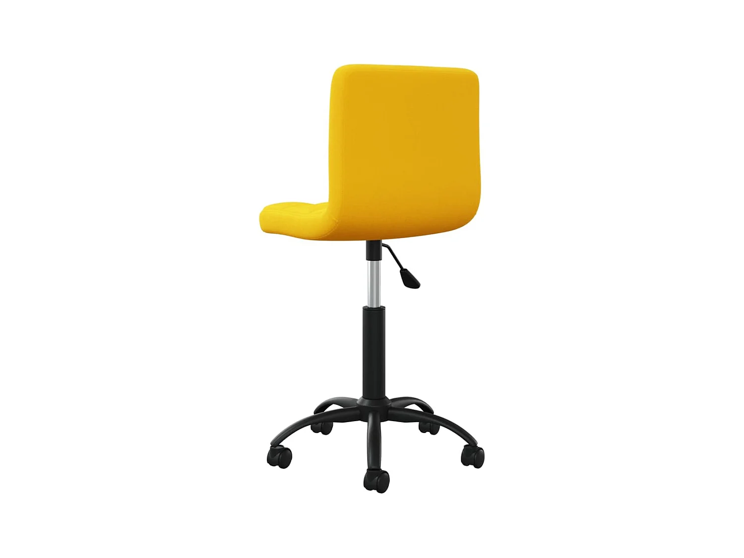 Chaise pivotante de bureau Jaune moutarde Velours
