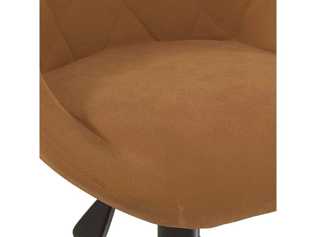 Chaise pivotante de bureau Marron Velours