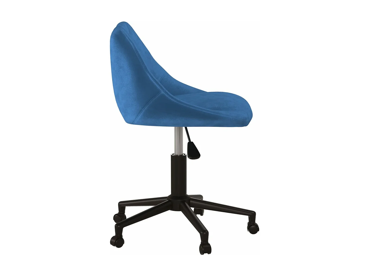 Kantoorstoel draaibaar fluweel blauw