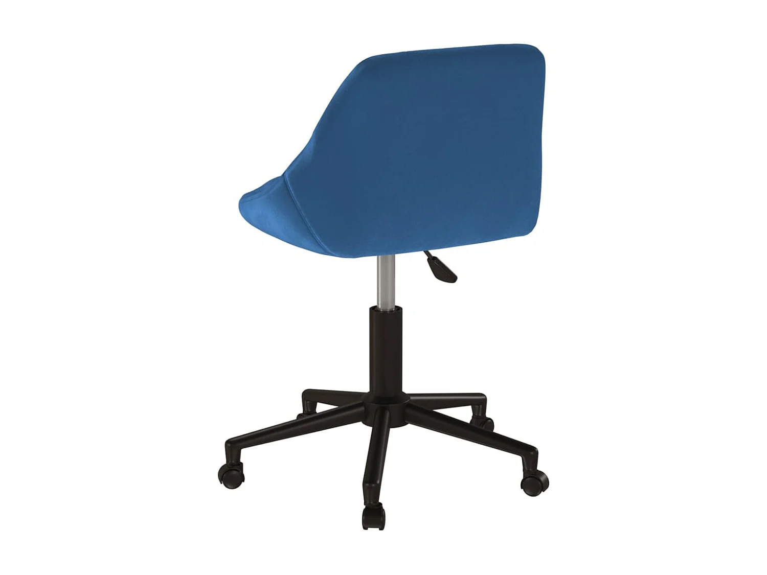 Sedia Girevole da Ufficio Blu in Velluto