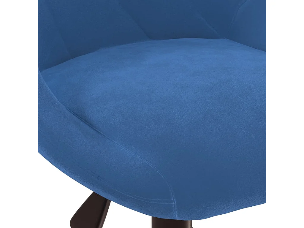 Sedia Girevole da Ufficio Blu in Velluto